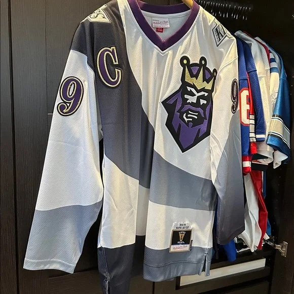 Wayne Gretzky Los Angeles Kings Mitchell & Ness 1995-96 Power Play Jersey -White - Picture 3 of 7